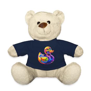 Gummi-Ente Duckie Popart - Teddy - French Navy - Vorne