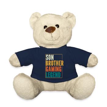 Video Games Gaming Boys Brother Teen - Teddy Bear - french navy - Front
