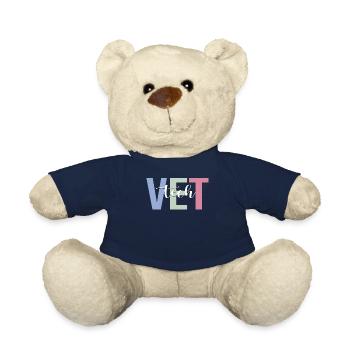 Vet Tech Veterinary Technician Veterinarian - Teddy Bear - french navy - Front