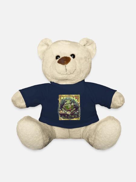 Frog Frogs Fairy Tale Fairy Tale Character Children Child - Teddy Bear - french navy