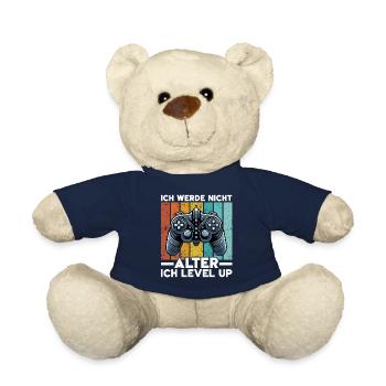Je ne vieillis pas, je monte de niveau en jouant - Nounours - bleu marine - Devant