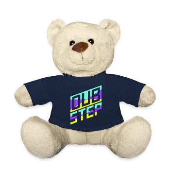 Dub Step Techno Musique Party Club Texte Lettrage - Nounours - bleu marine - Devant