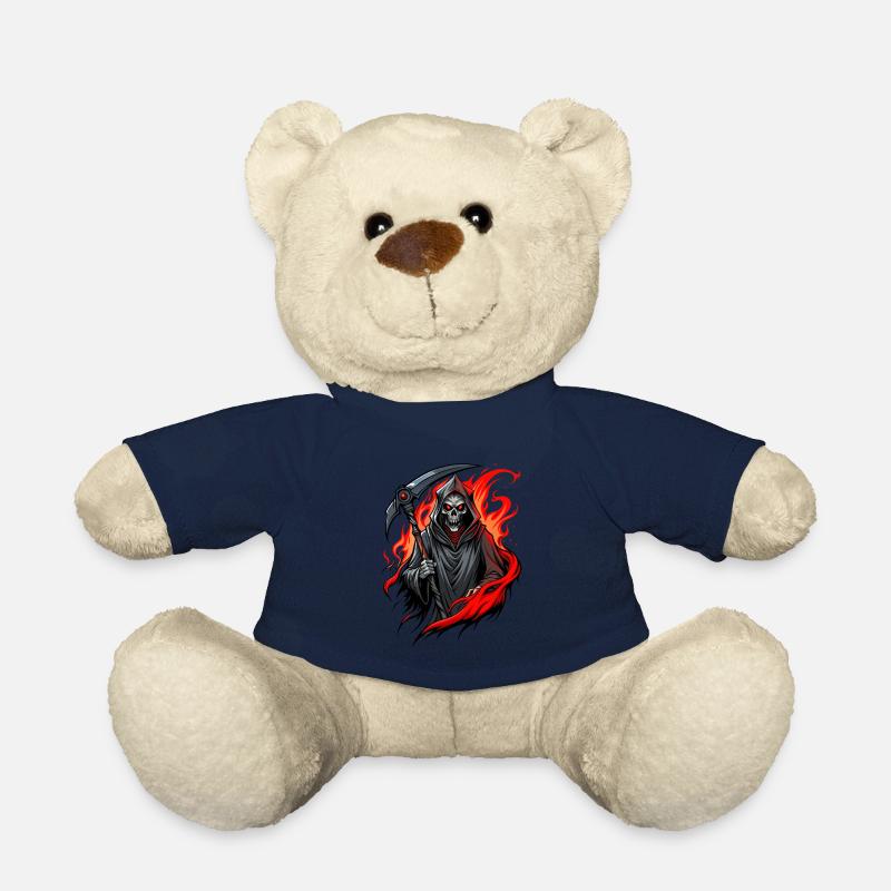 Sensenmann in Flammen - Dunkles und feuriges Design - Teddy - French Navy