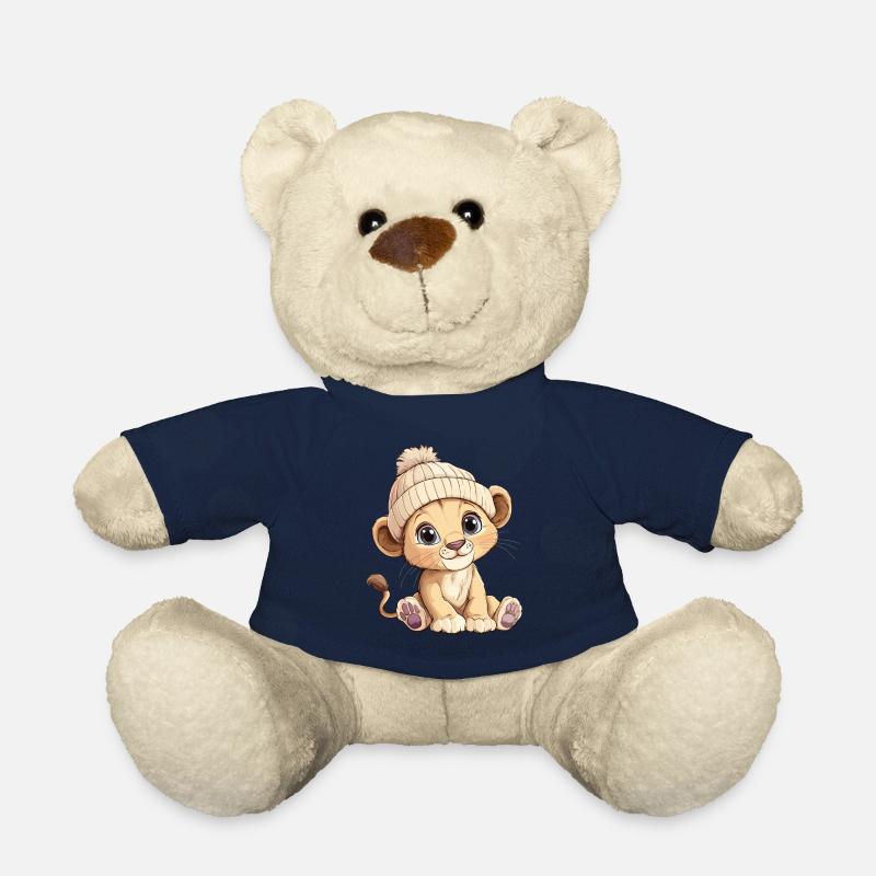 Löwe Süß Niedlich Baby Kinder Tier Cartoon - Teddy - French Navy