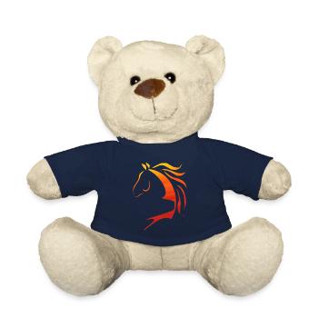 Pferd, Pferdekopf, Grafik, Horse, Cheval, Logo - Teddy - French Navy - Vorne