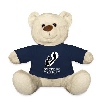 Reconnaître les signes drôle d’ombre de chat - Nounours - bleu marine - Devant