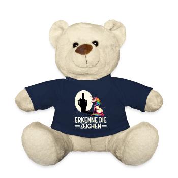 Erkenne die Zeichen Einhorn Schatten Lustiger - Teddy - French Navy - Vorne