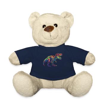 T-Rex Dinosaurier Tyrannosaurus Rex Popart - Teddy - French Navy - Vorne