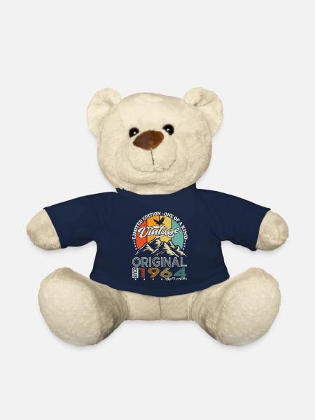 Geboren in 1964 Jahrgang Geburtstag Geschenk - Teddybjørn - navy