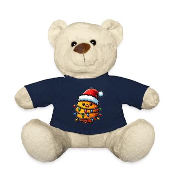 Mignon Kawaii Poulet Nugget Nug Santa Hat - Nounours - bleu marine - Devant