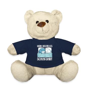 Official Sleep Shirt Whale Night Owls - Teddy Bear - french navy - Front
