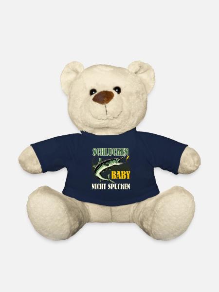 Hecht Angler SCHLUCKEN BABY NICHT SPUCKEN Lustiges - Teddy - French Navy