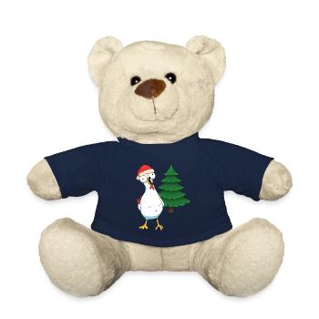 Santa Huhn Hühner Weihnachtsmann Hühnerstall - Teddy - French Navy - Vorne