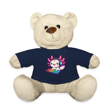 Gamesolotl Axolotl PC Gaming Gamer Lecteur vidéo - Nounours - bleu marine - Devant