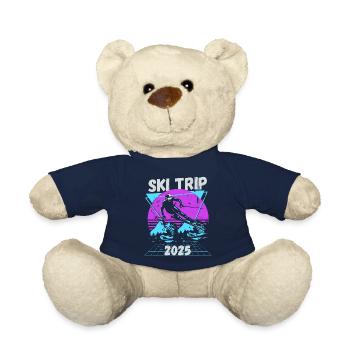 Ski Trip 2025 - Matching Family Snow Skiing - Teddy Bear - french navy - Front
