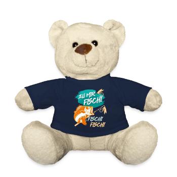 Angler Outfit ZU MIR FISCHI FISCHI FISCHI Lustiges - Teddy - French Navy - Vorne