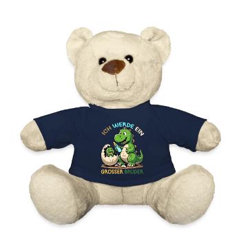 Ich Werde Großer Bruder Dinosaurier Neuer Bruder - Teddy - French Navy - Vorne