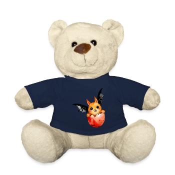 Bat Easter Watercolor - Teddy Bear - french navy - Front