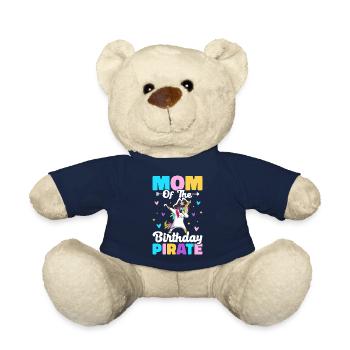 Mom of the Birthday Pirate Pirates Birthday Pirate - Teddy Bear - french navy - Front