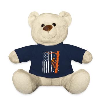 Baumpfleger Flagge Wald Holzfäller Geschenk - Teddy - French Navy - Vorne