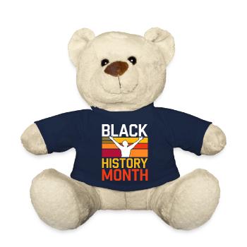 black history month 2025 - Teddy Bear - french navy - Front