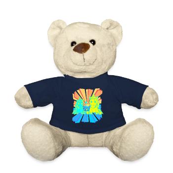 Enfant Enfants Bébé Rétro Licornes Licorne des années 80 des années 90 - Nounours - bleu marine - Devant