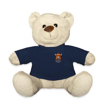 Scottish Highland Cow Scotland Farm - Teddy Bear - french navy - Front