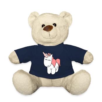 Cute Unicorn for Kids | Fairy tale, princess - Teddy Bear - french navy - Front