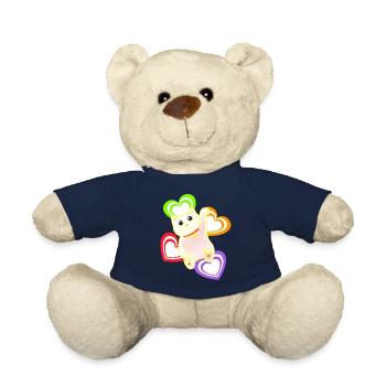 Katze Katzen Herz Herzen - Teddy - French Navy - Vorne