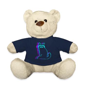 raton laveur rétro Possum Street Cat Vaporwave - Nounours - bleu marine - Devant