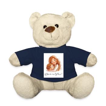 Are you going to be godfather? – Gift for godmother - Teddy Bear - french navy - Front
