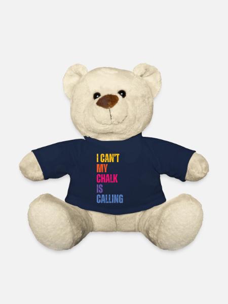 I Cant My Chalk Is Calling Boulderer - Teddy - French Navy