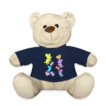 Maus Mäuse Retro Vintage old school Kinder - Teddy - French Navy - Vorne