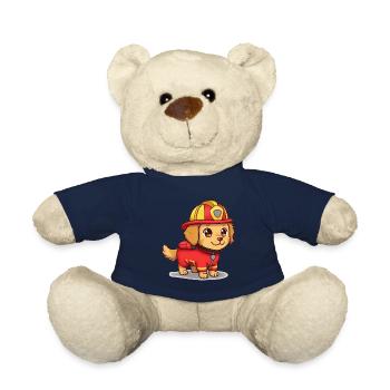Animal Cartoon Fire Dog - Teddy Bear - french navy - Front