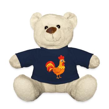 Animal Cartoon Rooster - Teddy Bear - french navy - Front