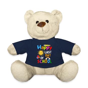 Lustiger Schulabschluss Spruch - Teddy - French Navy - Vorne