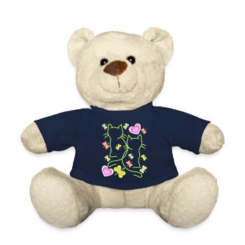 Enfants Enfant Printemps Chats Chat Chaton - Nounours - bleu marine - Devant