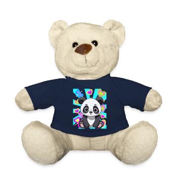 Panda Panda Bear Kids Child Retro 80s 90s Bear - Teddy Bear - french navy - Front
