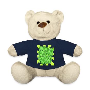 Haricot Vert Haricot Légume Rétro Vintage - Nounours - bleu marine - Devant