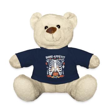 Fall Skeleton Festival Thanksgiving Xray - Teddy Bear - french navy - Front