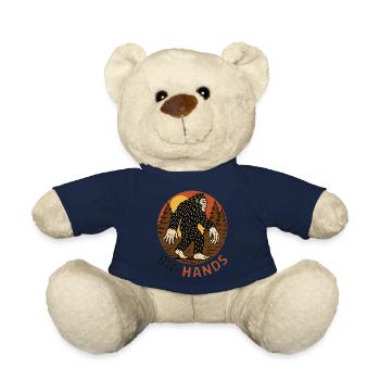 Conception d'aventure en forêt vintage Bigfoot - Nounours - bleu marine - Devant