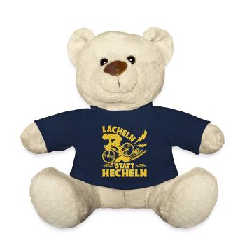 Elektro Fahrrad LÄCHELN STATT HECHELN Lustiges - Teddy - French Navy - Vorne