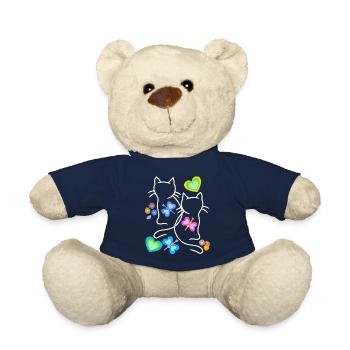 Enfants, Chats, Chats, Chatons, Tout-petits, Bébé - Nounours - bleu marine - Devant
