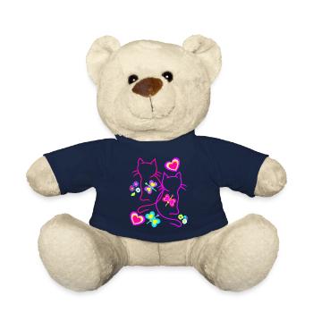 Cats, Kitten, Cat, Children, Girls, Baby - Teddy Bear - french navy - Front