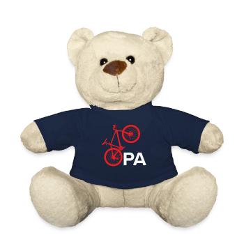 Großvater Radfahren OPA Radeln Lustiges - Teddy - French Navy - Vorne