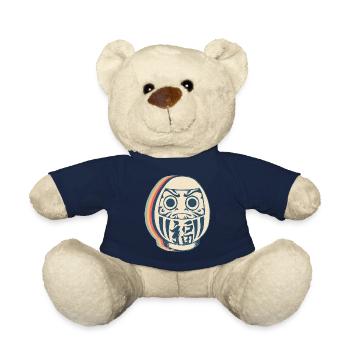 Daruma Puppe Japan Retro Line Art - Teddy - French Navy - Vorne