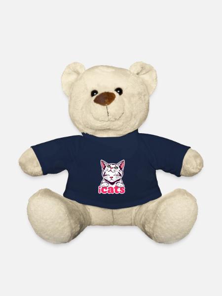 " Cat – Mystical Cat Design " - Teddy Bear - french navy