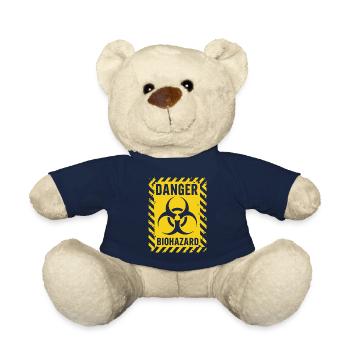 Danger Biohazard Grunge Zombies Apokalypse - Teddy - French Navy - Vorne