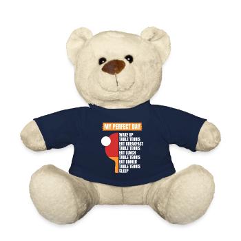 Tennis de table Dire Tennis de table Humour - Nounours - bleu marine - Devant