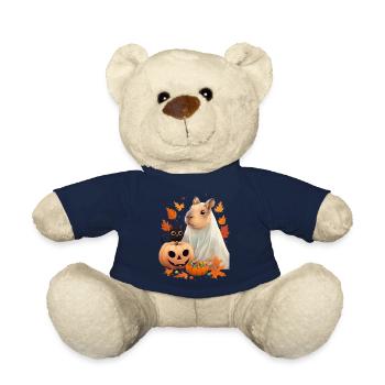 Halloween Capybara Katze Geist Geschenkidee - Teddy - French Navy - Vorne
